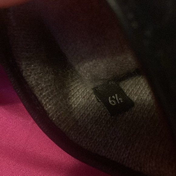 Authentic Coach Signature Black Leather Cashmere Lined Gloves Womens 6 1/2 - Picture 10 of 10